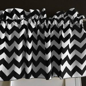1" Chevron Print Poly Cotton Decorative Valance